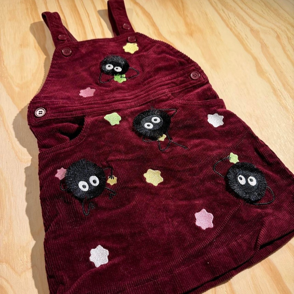 Studio Ghibli Spirited Away Soot Sprites & Stars Toddler Overall Dress